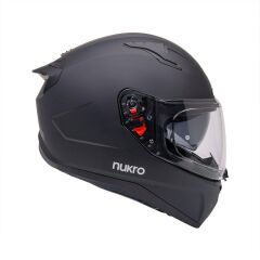 Nukro B-506 Solid Matt Black Kapalı Kask