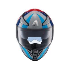 Nukro YM-853 AIX White Red Blue Kapalı Kask