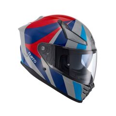Nukro YM-853 AIX White Red Blue Kapalı Kask