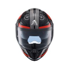 Nukro YM-853 Combat Red Black Kapalı Kask
