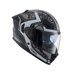 Nukro YM-853 Matt Combat Gray Black Kapalı Kask
