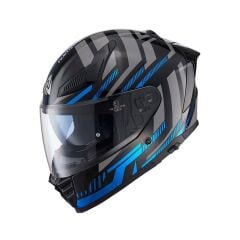 Nukro YM-853 Power Blue Black Kapalı Kask