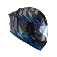 Nukro YM-853 Power Blue Black Kapalı Kask