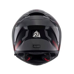 Nukro YM-853 Power Red Black Kapalı Kask