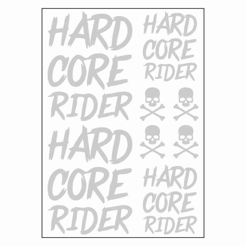 A4 STİCKER 121 TEK PAKET ÇOKLU STİCKER HARD CORE RİDER BEYAZ