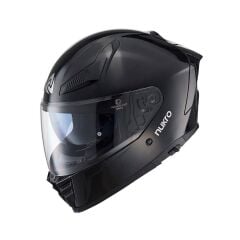 Nukro YM-853 Solid Gloss Black Kapalı Kask