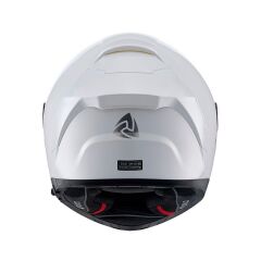 Nukro YM-853 Solid Gloss White Kask