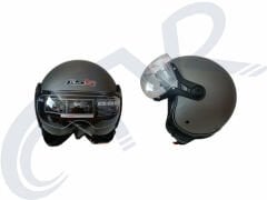 CTVR-201 AÇIK ÇENESİZ KASK TİTANYUM GRİ ( S-M-L-XL BEDEN )