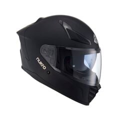 Nukro YM-853 Solid Matt Black Kask