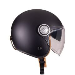 Nukro B-108 Solid Matt Black Açık Kask