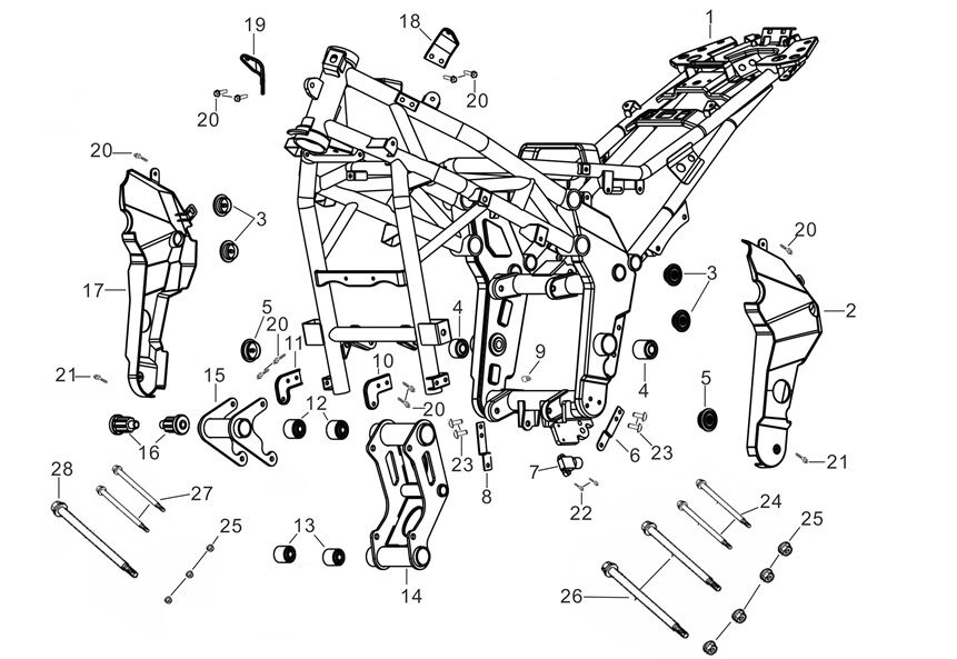 YUKİ GP-1 TARO 250R ŞASE KORUMA KAPAK SAĞ