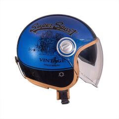 Nukro B-108 Super Sport Blue-Black Açık Kask