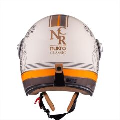 Nukro B-108 Super Sport Cream-Orange Açık Kask