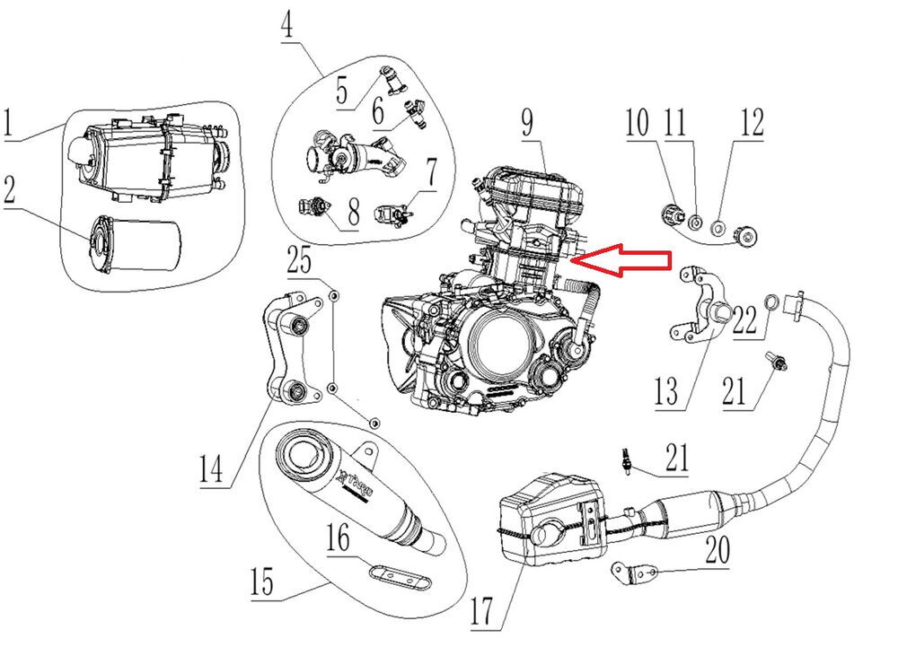 REGAL RAPTOR SPN 125 Motor Komple