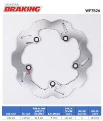 Yamaha MT-07 700 YAMAHA MT-07 / XSR 700 / XTZ 700 / MT-09 / XSR 900 DALGALI ARKA FREN DİSKİ