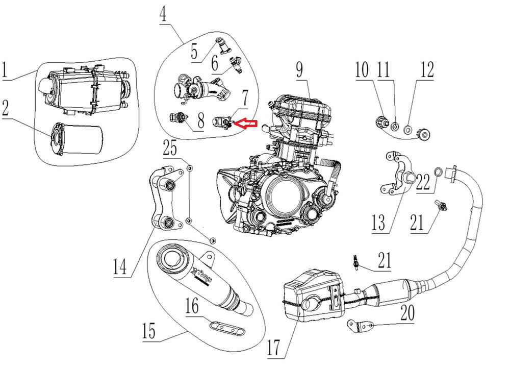 REGAL RAPTOR SPN 125 Gaz Kelebek Sensörü