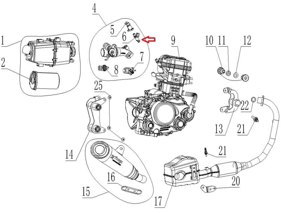 REGAL RAPTOR SPN 125 Enjektör Püskürtme