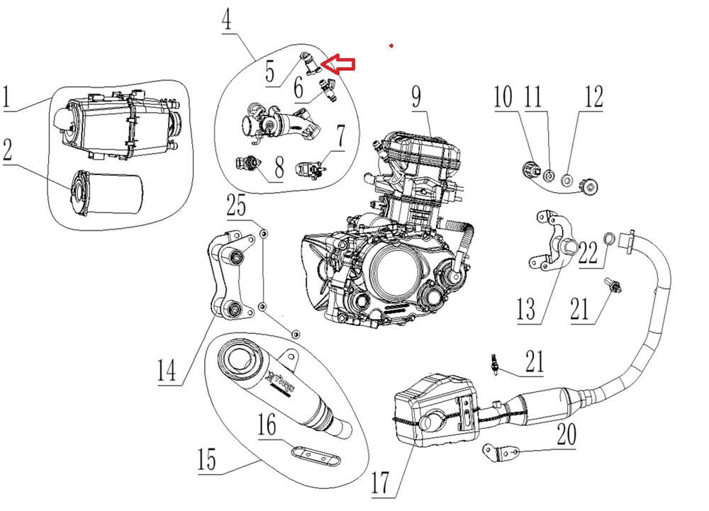 REGAL RAPTOR SPN 125 Enjektör Plastigi