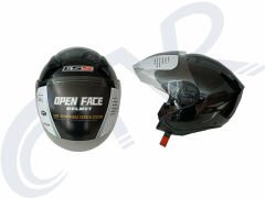 CTVR-202 AÇIK ÇENESİZ KASK PARLAK SİYAH ( S-M-L-XL BEDEN )