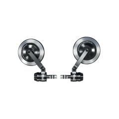 Nukrotech RM-303 Alüminyum Motosiklet Gidon Dikiz Aynası – Mavi Cam - Hidrofobik Tasarım