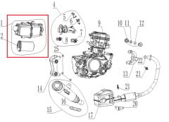 REGAL RAPTOR SPN 125 Hava Filtre Odası Komple