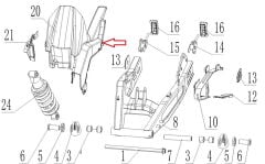 REGAL RAPTOR SPN 125 Arka İç Çamurluk