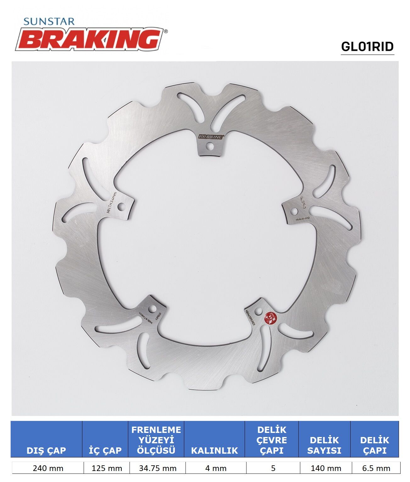 Gilera RUNNER FXR 4T (HENGTONG) 180 DALGALI ARKA FREN DİSKİ