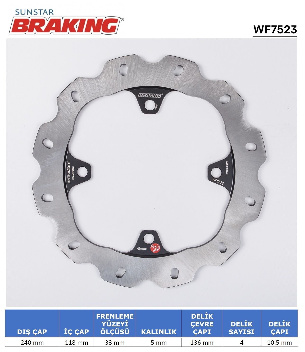 Honda CBR 650 R HONDA CB 500F-650F / CBR 500-650  DALGALI ARKA FREN DİSKİ