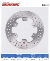 VESPA VESPA GTS 250 VESPA GTS 125-250-300 YUVARLAK ÖN VE ARKA FREN DİSKİ