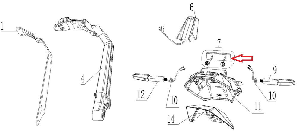 REGAL RAPTOR SPN 125 Arka Reflektör
