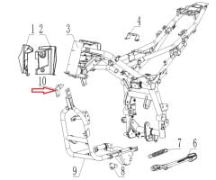 REGAL RAPTOR SPN 125 Şase Ön Alt Demir Üst Baglantı Braketi