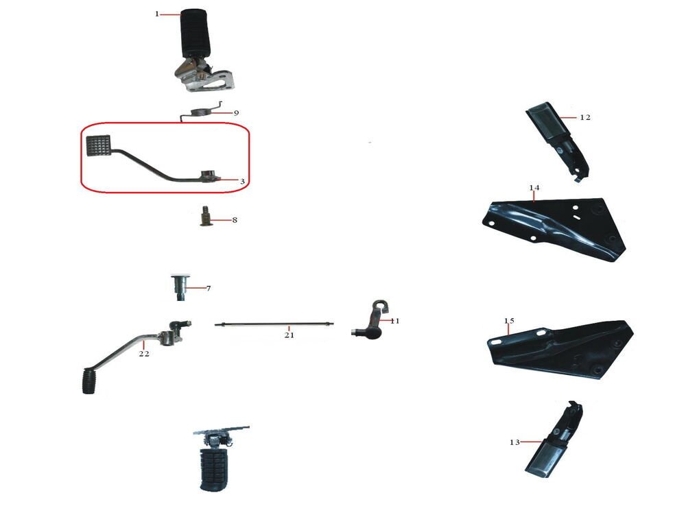 REGAL RAPTOR DD-250E-9B Fren Pedalı Arka