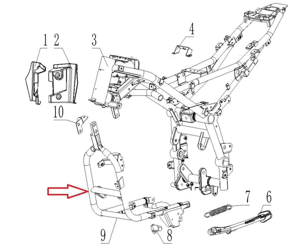 REGAL RAPTOR SPN 125 Şase Ön Alt Demir