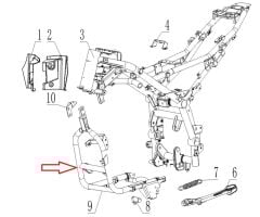 REGAL RAPTOR SPN 125 Şase Ön Alt Demir