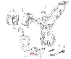 REGAL RAPTOR SPN 125 Yan Ayaklık Müşürü