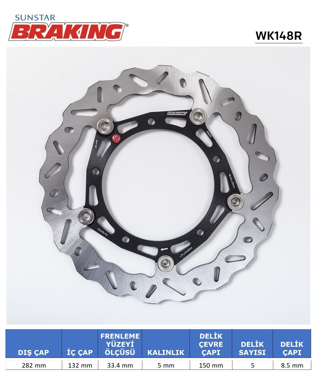 Yamaha XSR 700 YAMAHA MT-07 / XSR 700 DALGALI ÖN PERFORMANS FREN DİSKİ (SAĞ)