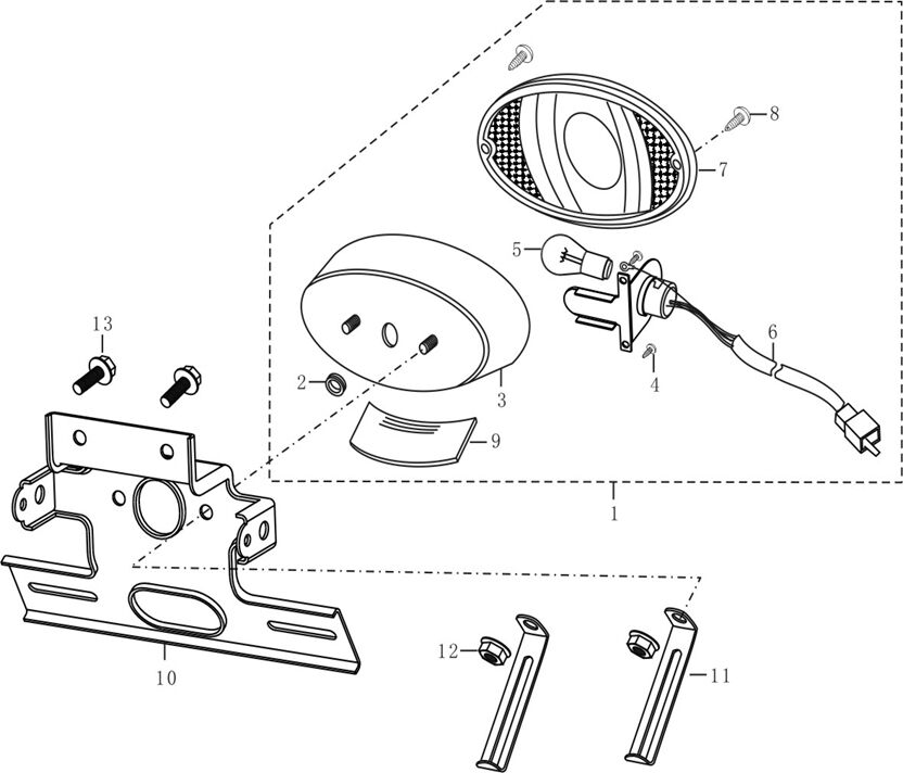 YUKİ SNOOPY ARKA STOP BRAKETİ