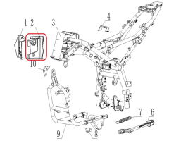 REGAL RAPTOR SPN 125 Ön Far Arka Kablo Grenajı Sol