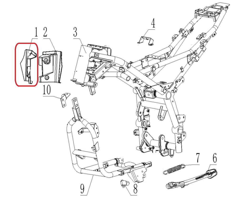 REGAL RAPTOR SPN 125 Ön Far Arka Kablo Grenajı Sağ