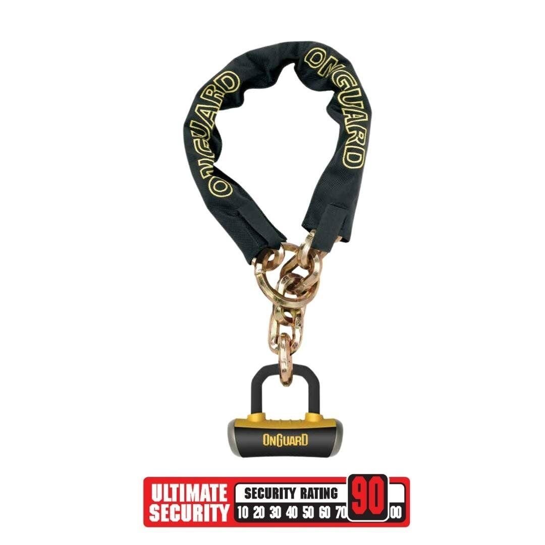 Onguard Mastiff  Zincir ve 14mm Boxxer Kilit 8019 LPX 130cmX10mm