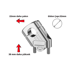Nukropart 32mm Gidonlar İçin Gidon Yükseltme