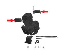 REGAL RAPTOR Pılder 250 Silindir Üst Yan Kapaklar Krom