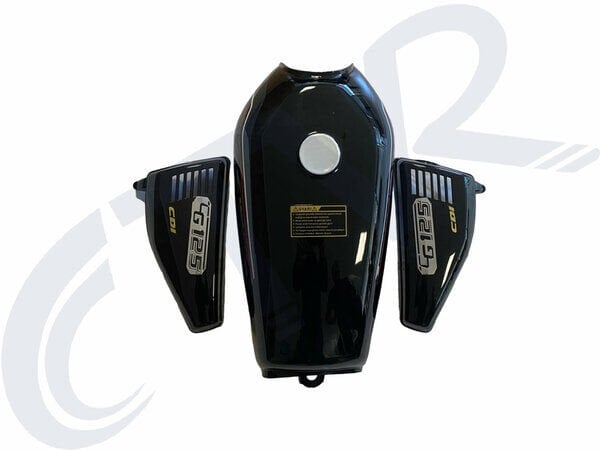 AGK- CG 125 SİYAH BENZİN DEPOSU ŞAMANDIRASIZ + YAN KAP.