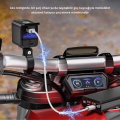 Kewig B13 Motosiklet Akü Şarj Cihazı – USB-C Şarj Cihazı, (Çift Yönlü Şarj Cihazı)