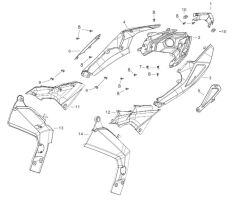 YUKİ GP-2 TARO 125 R SELE ALTI SOL GRENAJ GRİ