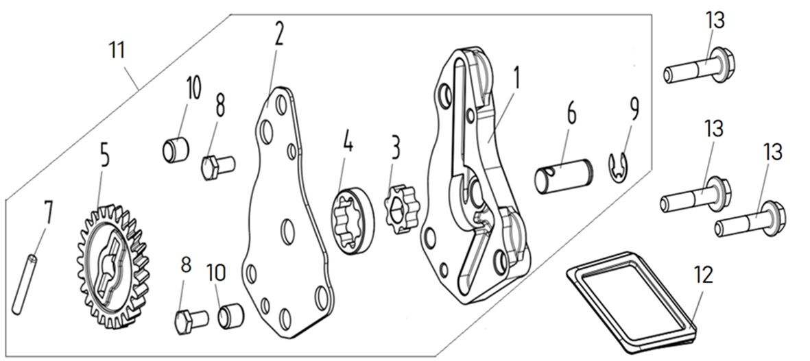 VOGE R125 YAĞ POMPASI