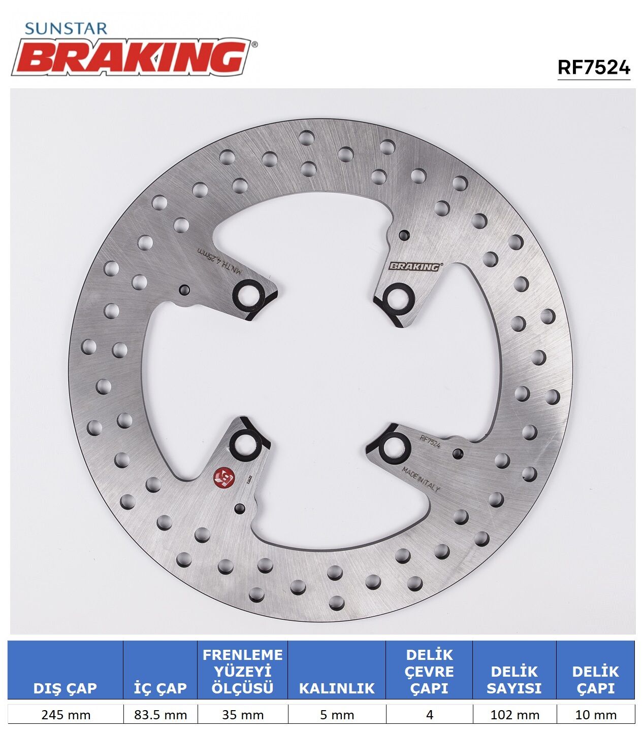 Ducati MULTISTRADA S 1200 DUCATI YUVARLAK ARKA FREN DİSKİ