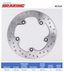 Yamaha MT-09 900 YAMAHA MT-07 / XSR / MT-09 / XSR / XTZ 700 YUVARLAK ARKA FREN DİSKİ