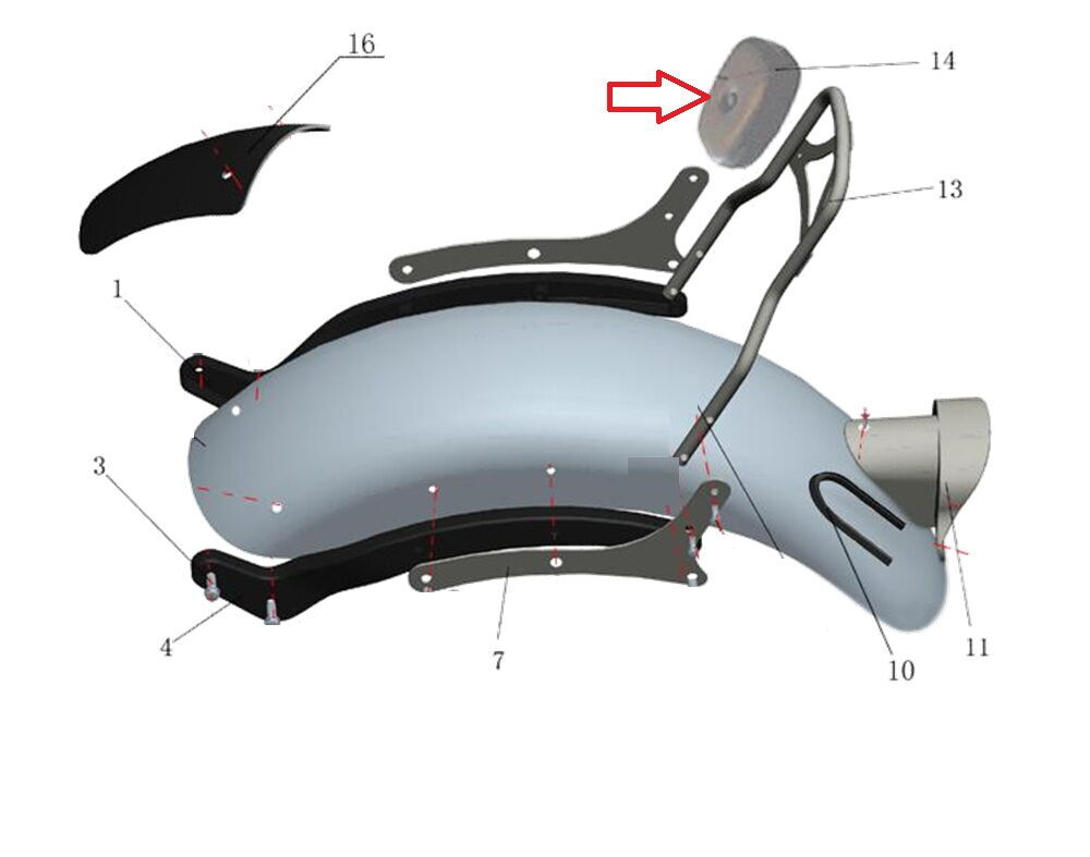 REGAL RAPTOR Daytona 125 Sissy Bar Sırt Dayama Minderi
