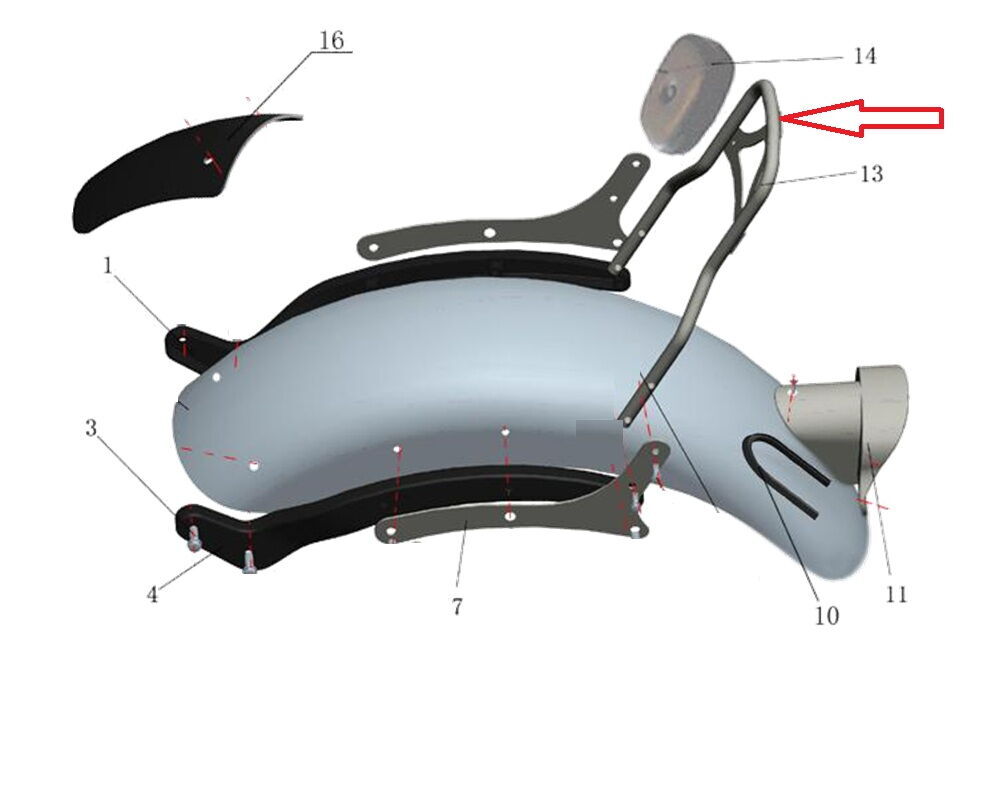 REGAL RAPTOR Daytona 125 Sisy Bar Braketi